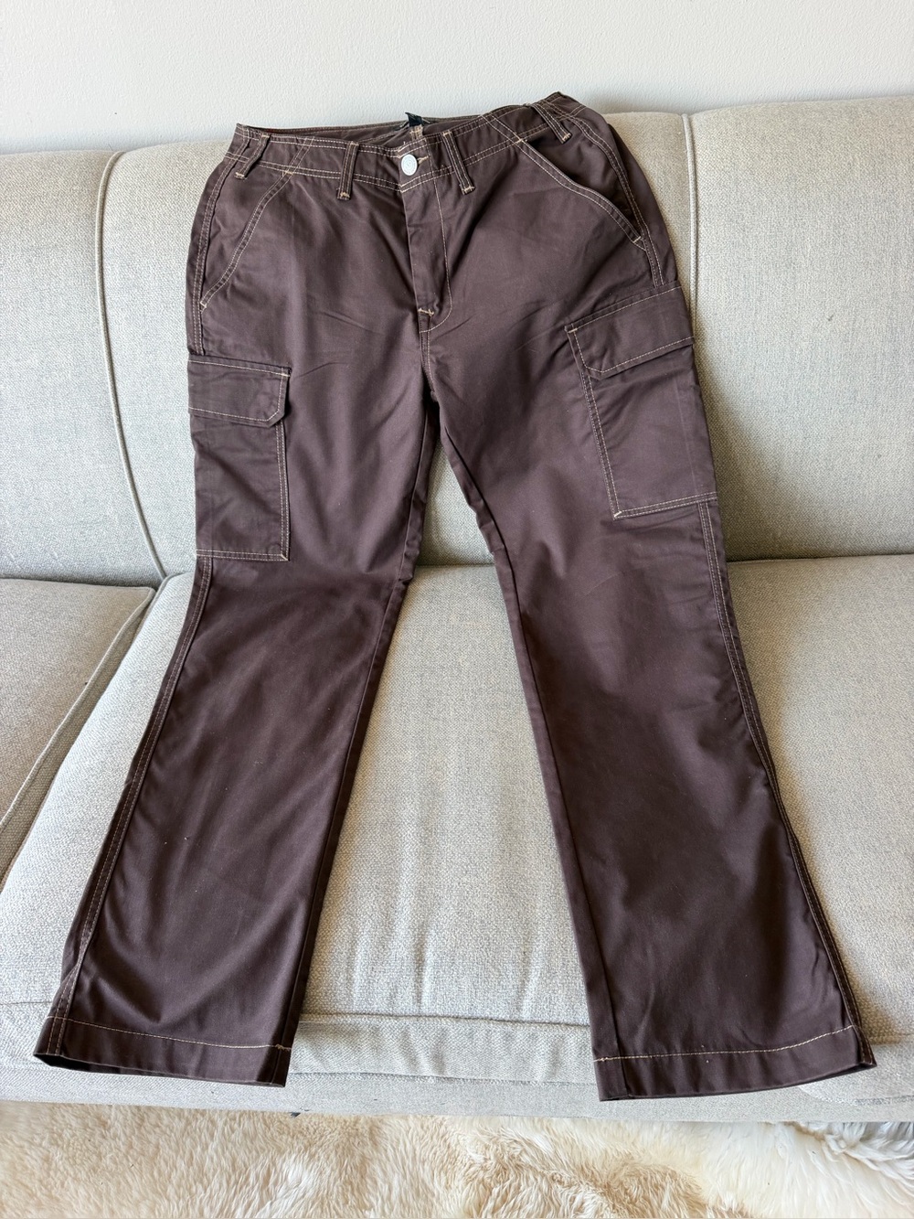 Men's Brown True Religion Cargo Work Pants